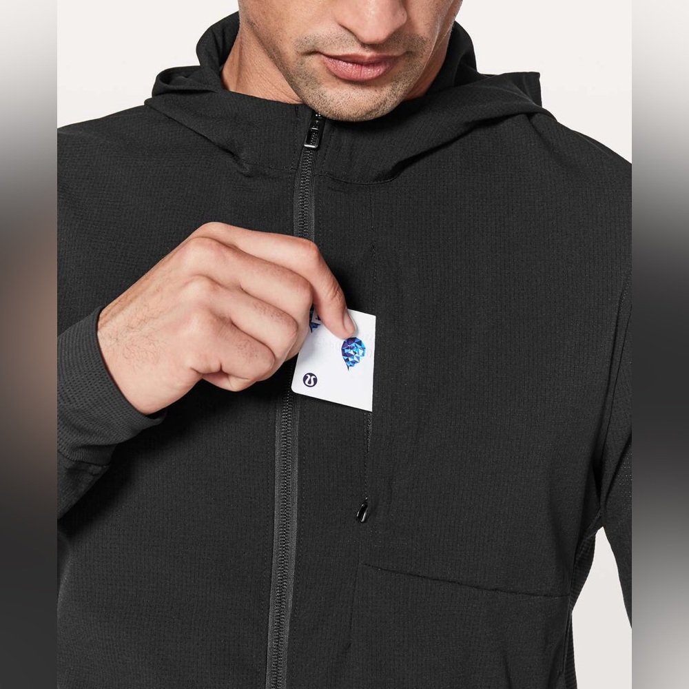 Lululemon Airing Easy Hoodie Black Men’s XS Training Running Jacket coat light - Picture 4 of 8